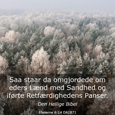 Picture 03 - Efeserne 6:14 DA1871 - Saa staar da omgjordede om eders Lænd med - Bible Verse Picture