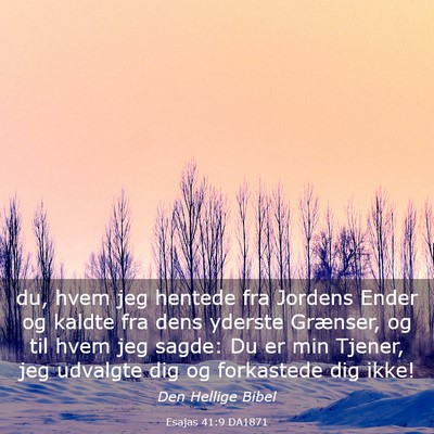 Picture 03 - Esajas 41:9 DA1871 - du, hvem jeg hentede fra Jordens Ender og kaldte - Bible Verse Picture