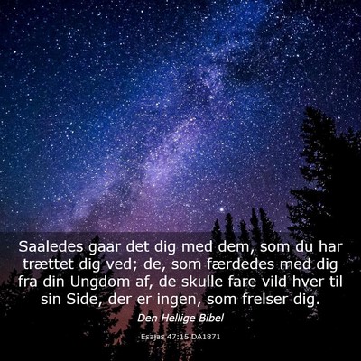 Picture 03 - Esajas 47:15 DA1871 - Saaledes gaar det dig med dem, som du har - Bible Verse Picture
