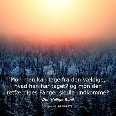 Picture 03 - Esajas 49:24 DA1871 - Mon man kan tage fra den vældige, hvad han har - Bible Verse Picture