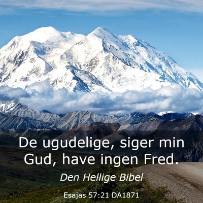 Picture 03 - Esajas 57:21 DA1871 - De ugudelige, siger min Gud, have ingen - Bible Verse Picture