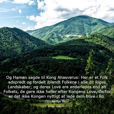Picture 03 - Ester 3:8 DA1871 - Og Haman sagde til Kong Ahasverus: Her er et Folk - Bible Verse Picture