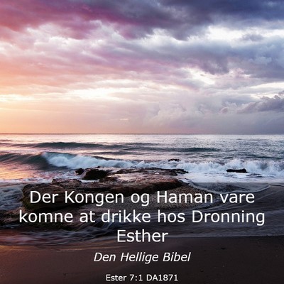Picture 03 - Ester 7:1 DA1871 - Der Kongen og Haman vare komne at drikke hos - Bible Verse Picture