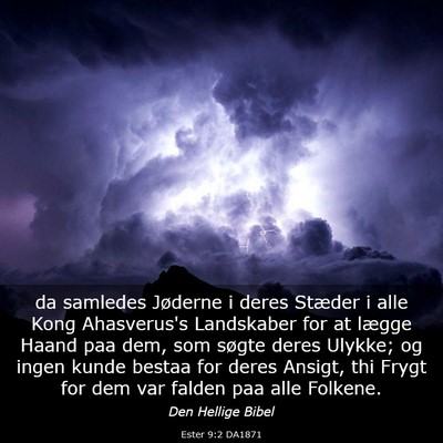 Picture 03 - Ester 9:2 DA1871 - da samledes Jøderne i deres Stæder i alle Kong - Bible Verse Picture