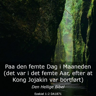 Picture 03 - Ezekiel 1:2 DA1871 - Paa den femte Dag i Maaneden (det var i det femte - Bible Verse Picture