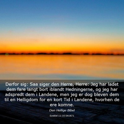 Picture 03 - Ezekiel 11:16 DA1871 - Derfor sig: Saa siger den Herre, Herre: Jeg har - Bible Verse Picture