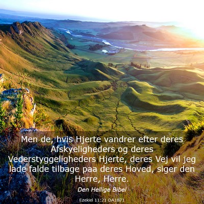 Picture 03 - Ezekiel 11:21 DA1871 - Men de, hvis Hjerte vandrer efter deres - Bible Verse Picture