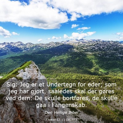Picture 03 - Ezekiel 12:11 DA1871 - Sig: Jeg er et Undertegn for eder; som jeg har - Bible Verse Picture