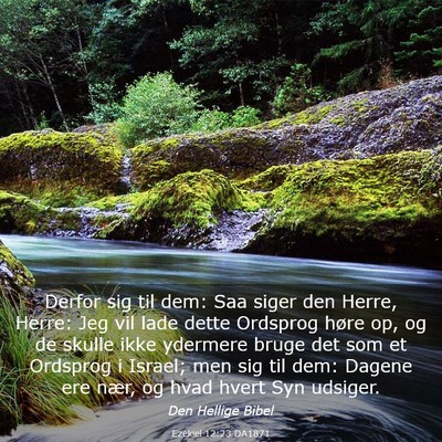 Picture 03 - Ezekiel 12:23 DA1871 - Derfor sig til dem: Saa siger den Herre, Herre: - Bible Verse Picture
