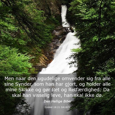 Picture 03 - Ezekiel 18:21 DA1871 - Men naar den ugudelige omvender sig fra alle sine - Bible Verse Picture