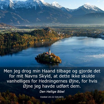 Picture 03 - Ezekiel 20:22 DA1871 - Men jeg drog min Haand tilbage og gjorde det for - Bible Verse Picture