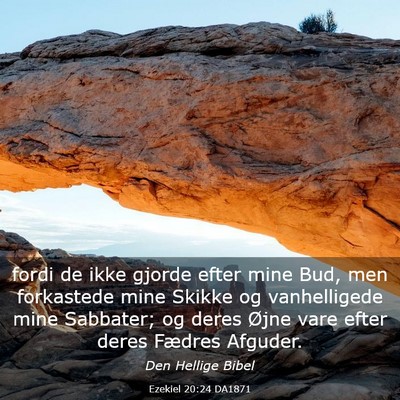 Picture 03 - Ezekiel 20:24 DA1871 - fordi de ikke gjorde efter mine Bud, men - Bible Verse Picture
