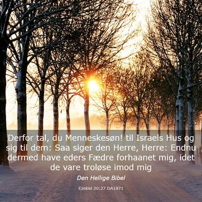 Picture 03 - Ezekiel 20:27 DA1871 - Derfor tal, du Menneskesøn! til Israels Hus og - Bible Verse Picture