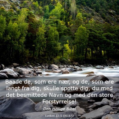 Picture 03 - Ezekiel 22:5 DA1871 - Baade de, som ere nær, og de, som ere langt fra - Bible Verse Picture