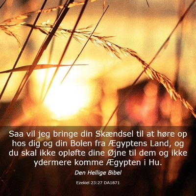Picture 03 - Ezekiel 23:27 DA1871 - Saa vil jeg bringe din Skændsel til at høre op - Bible Verse Picture