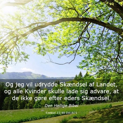 Picture 03 - Ezekiel 23:48 DA1871 - Og jeg vil udrydde Skændsel af Landet, og alle - Bible Verse Picture