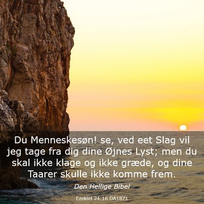 Picture 03 - Ezekiel 24:16 DA1871 - Du Menneskesøn! se, ved eet Slag vil jeg tage - Bible Verse Picture