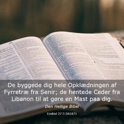 Picture 03 - Ezekiel 27:5 DA1871 - De byggede dig hele Opklædningen af Fyrretræ - Bible Verse Picture