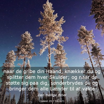 Picture 03 - Ezekiel 29:7 DA1871 - naar de gribe din Haand, knækker du og splitter - Bible Verse Picture