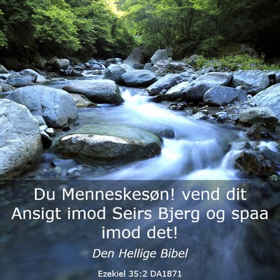 Picture 03 - Ezekiel 35:2 DA1871 - Du Menneskesøn! vend dit Ansigt imod Seirs Bjerg - Bible Verse Picture