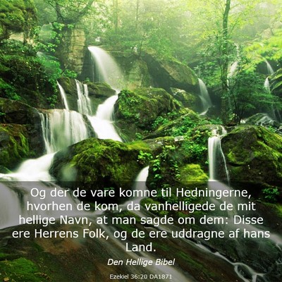 Picture 03 - Ezekiel 36:20 DA1871 - Og der de vare komne til Hedningerne, hvorhen de - Bible Verse Picture