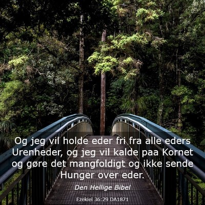 Picture 03 - Ezekiel 36:29 DA1871 - Og jeg vil holde eder fri fra alle eders - Bible Verse Picture