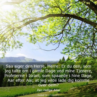 Picture 03 - Ezekiel 38:17 DA1871 - Saa siger den Herre, Herre: Er du den, som jeg - Bible Verse Picture