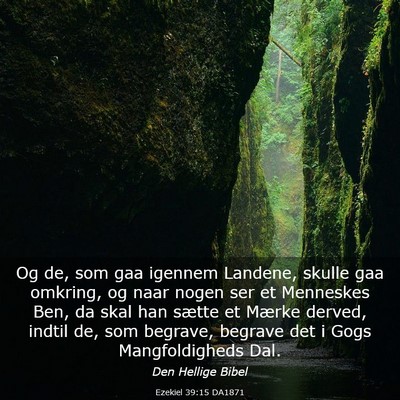 Picture 03 - Ezekiel 39:15 DA1871 - Og de, som gaa igennem Landene, skulle gaa - Bible Verse Picture