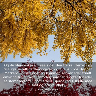 Picture 03 - Ezekiel 39:17 DA1871 - Og du Menneskesøn! saa siger den Herre, Herre: - Bible Verse Picture