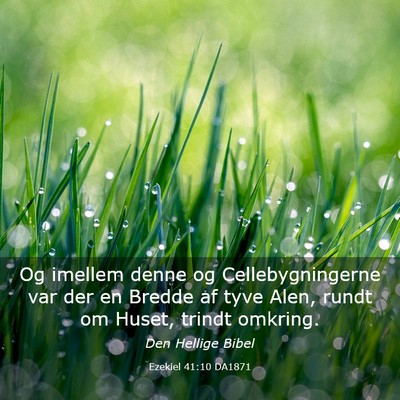 Picture 03 - Ezekiel 41:10 DA1871 - Og imellem denne og Cellebygningerne var der en - Bible Verse Picture