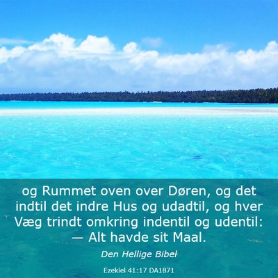 Picture 03 - Ezekiel 41:17 DA1871 - og Rummet oven over Døren, og det indtil det - Bible Verse Picture