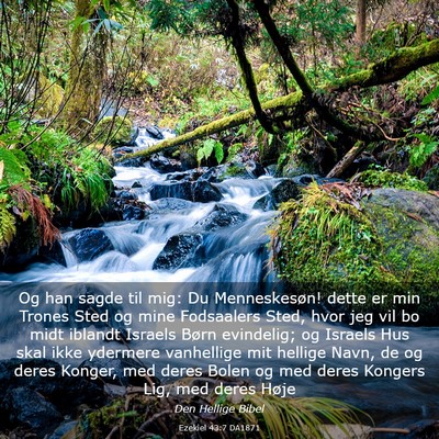 Picture 03 - Ezekiel 43:7 DA1871 - Og han sagde til mig: Du Menneskesøn! dette er - Bible Verse Picture