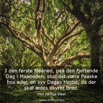 Picture 03 - Ezekiel 45:21 DA1871 - I den første Maaned, paa den fjortende Dag i - Bible Verse Picture