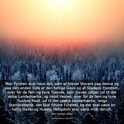 Picture 03 - Ezekiel 48:21 DA1871 - Men Fyrsten skal have det, som er blevet tilovers - Bible Verse Picture