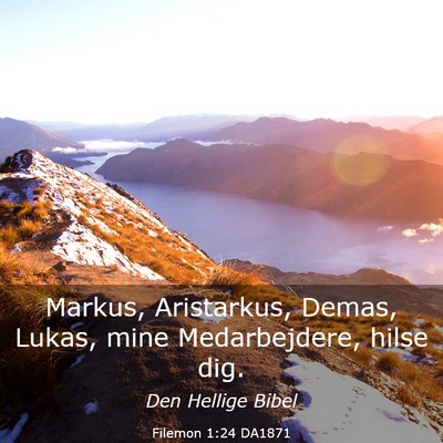 Picture 03 - Filemon 1:24 DA1871 - Markus, Aristarkus, Demas, Lukas, mine - Bible Verse Picture