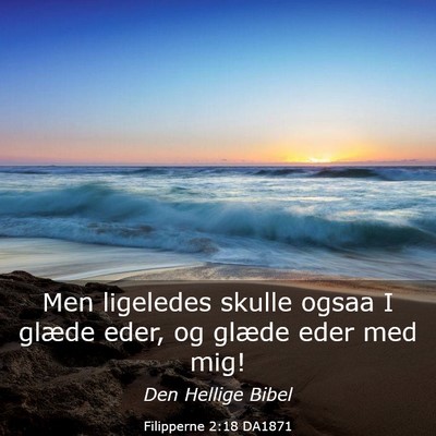 Picture 03 - Filipperne 2:18 DA1871 - Men ligeledes skulle ogsaa I glæde eder, og - Bible Verse Picture