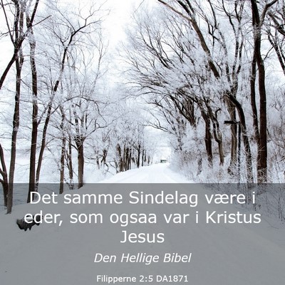 Picture 03 - Filipperne 2:5 DA1871 - Det samme Sindelag være i eder, som ogsaa var i - Bible Verse Picture