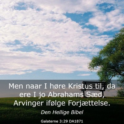 Picture 03 - Galaterne 3:29 DA1871 - Men naar I høre Kristus til, da ere I jo - Bible Verse Picture