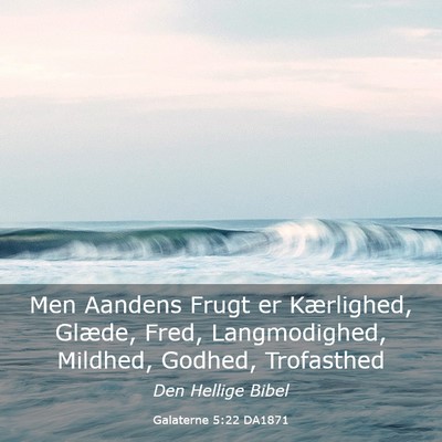 Picture 03 - Galaterne 5:22 DA1871 - Men Aandens Frugt er Kærlighed, Glæde, Fred, - Bible Verse Picture