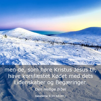 Picture 03 - Galaterne 5:24 DA1871 - men de, som høre Kristus Jesus til, have - Bible Verse Picture