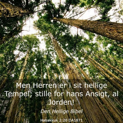 Picture 03 - Habakkuk 2:20 DA1871 - Men Herren er i sit hellige Tempel; stille for - Bible Verse Picture