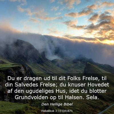 Picture 03 - Habakkuk 3:13 DA1871 - Du er dragen ud til dit Folks Frelse, til din - Bible Verse Picture
