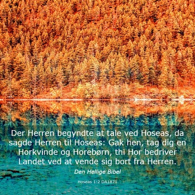 Picture 03 - Hoseas 1:2 DA1871 - Der Herren begyndte at tale ved Hoseas, da sagde - Bible Verse Picture