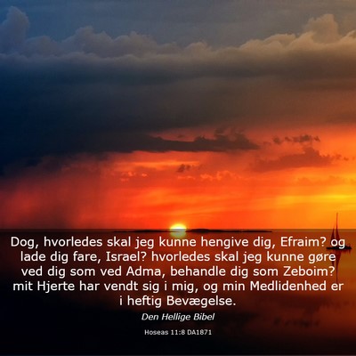 Picture 03 - Hoseas 11:8 DA1871 - Dog, hvorledes skal jeg kunne hengive dig, - Bible Verse Picture