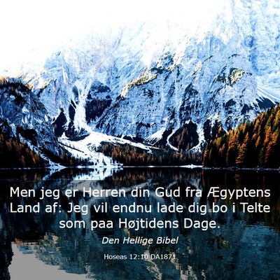 Picture 03 - Hoseas 12:10 DA1871 - Men jeg er Herren din Gud fra Ægyptens Land af: - Bible Verse Picture