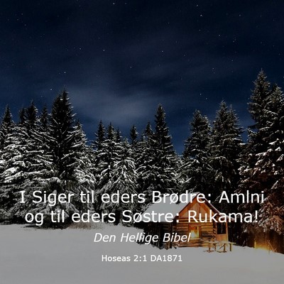 Picture 03 - Hoseas 2:1 DA1871 - I Siger til eders Brødre: Amlni og til eders - Bible Verse Picture