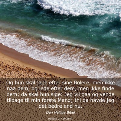 Picture 03 - Hoseas 2:7 DA1871 - Og hun skal jage efter sine Bolere, men ikke naa - Bible Verse Picture