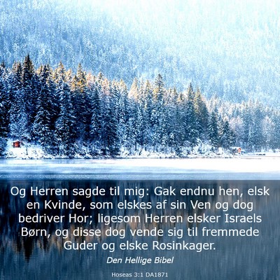 Picture 03 - Hoseas 3:1 DA1871 - Og Herren sagde til mig: Gak endnu hen, elsk en - Bible Verse Picture