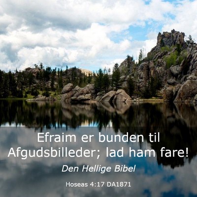 Picture 03 - Hoseas 4:17 DA1871 - Efraim er bunden til Afgudsbilleder; lad ham - Bible Verse Picture