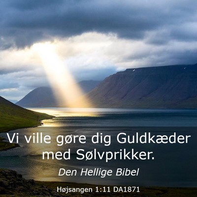 Picture 03 - Højsangen 1:11 DA1871 - Vi ville gøre dig Guldkæder med - Bible Verse Picture